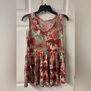 Be Stage floral flounce top sz S